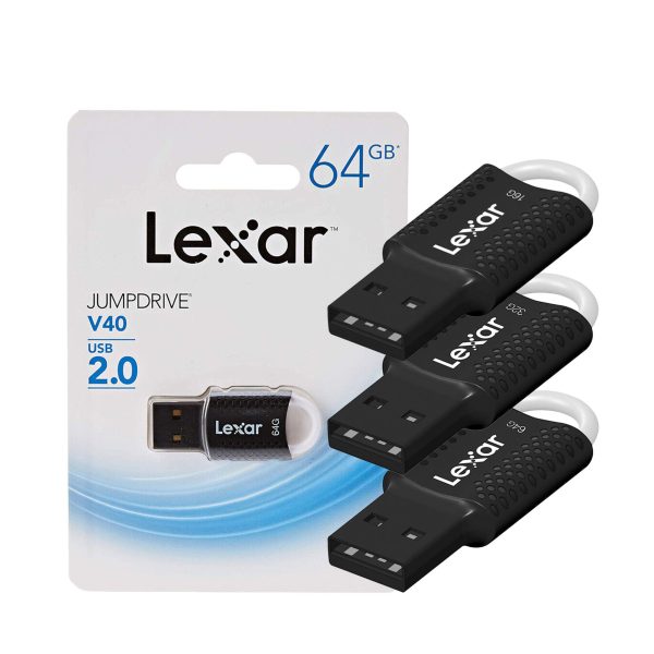 Lexar JumpDrive V40 – Clé USB 2.0 32 Go / 64 Go avec attache porte-clés